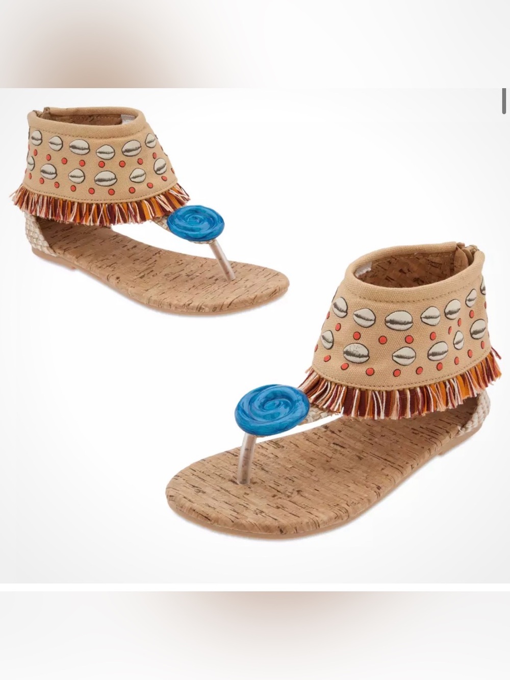 Disney Kids Moana Moccasin Sandals - size 7/8